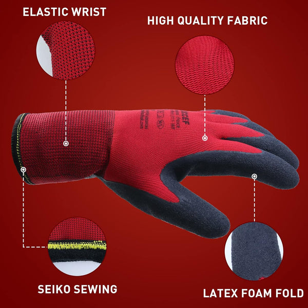 LOCCEF 2 Pairs Winter Work Gloves Men Women, Thermal Freezer Gloves Small (Pack of 2)