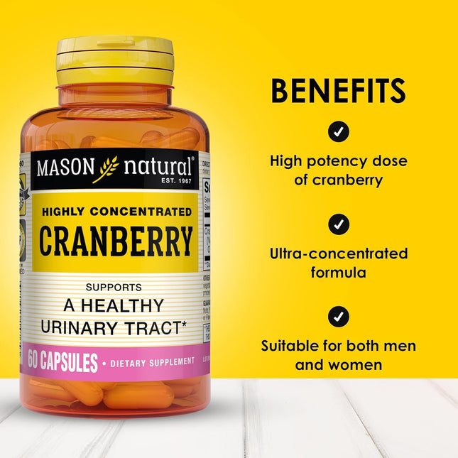 MASON NATURAL Cranberry Highly Concentrated 900 Mg, 3 Month Supply, Antioxidant 