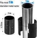 16 Wire Shelving Shelf Lock Clips for 1" Post, 8 Pairs of Shelving Sleeves Replacements for Wire Shelving System, Plastic Shelf Locking Clips