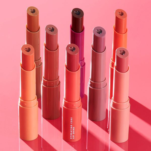 e.l.f. Hydrating Core Lip Shine with Shea Butter & Vitamin E, Tinted Lip Balm for A Smooth, Glossy Finish & Long-Lasting Moisture, Ecstatic Deep