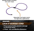 Keeper - 48” Lock-It Bungee Cord, 2 Pack - UV and Weather-Resistant