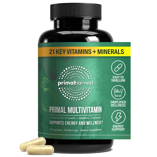 Primal Harvest Primal Multivitamin - Daily Multi-Vitamin Supplement with 21 Esse