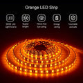 ALITOVE Orange LED Strip Lights 16.4ft 5050 SMD Black PCB 5M 300 LEDs Waterproof IP65 12V DC for Home Hotels Clubs Shopping malls Cars Lighting