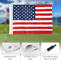 KINGTOP USA Golf Flag 20X14 Inch - Tube Inserted, Dual-Layer 420D Nylon, Double Sided Printing - Standard Putting Green Flags for Backyard