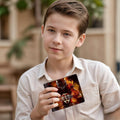 Boys Wallet for Kids, Kids Wallets for Teen 9-12 8-12 12-14 with Card,Funny Football Leather Bifold Rfid Blocking,Black Purse for Men Boy Male