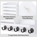 Key Holder for Wall Ã¢ÂÂ Decorative Wooden Mail Holder and Key Shelf with Mounting Hardware, Installation Guide Ã¢ÂÂ Paulownia Wood with 5