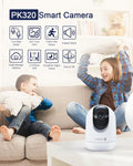 Indoor Security Camera 2K, Pet Camera with Phone App, WiFi Cameras for Home Security Camera for Dog/ Baby Monitor/Elder Pan Tilt, 5/2.4GHz, 24/7,
