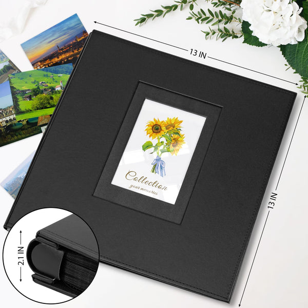 Photo Album 4x6 600 Photos, Leather Cover Extra Large Capacity Holds 600 Horizontal and Vertical 4x6 Pictures Record Valentine's Day Christmas