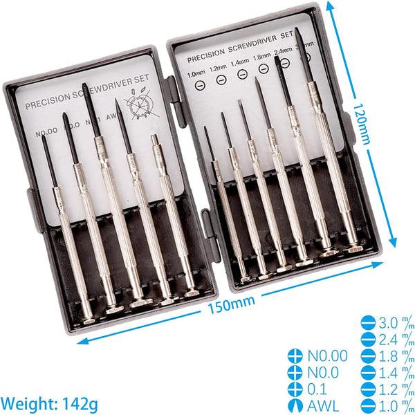 11PCS Mini Precision Screwdriver Set, XAQISHIRE Small Screwdriver Set for Repair Computer, Electronics, Toys, Watch