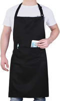 Will Well Chef Apron for Men and Women - 33" X 27" Large with 38" Waist Ties for a Comfy and Snug Fit, Durable and Lightweight, with 2 Spacious