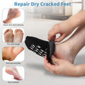 11" Large Silicone Moisturizing Socks for Men - 2 Pairs Soft Foot Care Socks - Feet Moisturizing Socks for Dry Cracked Feet (Size L) 2 pairs black L
