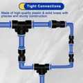 Push to Connect Fittings 3/8" X 1/4" X 3/8" OD Reducing Tee- 6 PCS 3/8" X 1/4" OD Quick Connect Air Hose Fittings - Reducing Straight Union