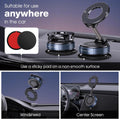 360° Rotatable Vacuum Magnetic Phone Holder, Foldable and Retractable Suction Cup Car Phone Mount for Car/Gym/Mirror/Smooth Surface, Compatible