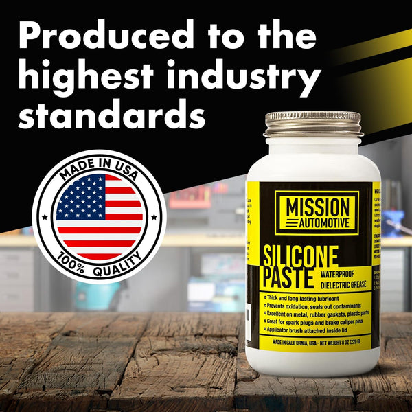Mission Automotive Silicone Dielectric Grease Paste - 8 Oz Dielectric Grease for Electrical Connectors and Spark Plug Protection - Waterproof