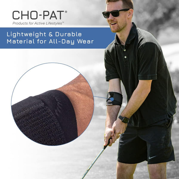 Cho-Pat GolferÃ¢ÂÂS Elbow Support Strap, Designed in Cooperation W/ the Mayo Clinic, Adjustable Compression Forearm Support for GolferÃ¢ÂÂS Elbow