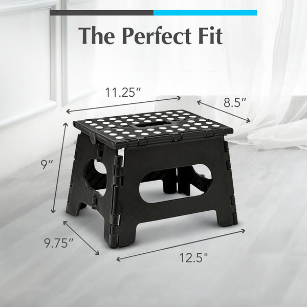 Handy Laundry Folding Lightweight Step Stool Is Sturdy Enough to Support Adults and Safe Enough for Kids. Opens Easy with One Flip. Great for