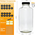 Maredash 16oz glass bottles with lids,juice bottles gifts for women,glass bottles with lids,glass water bottles. Kit includes Stainless Steels