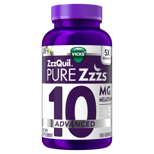 Zzzquil Pure Zzzs Advanced Melatonin Gummies, Melatonin 10Mg, Sleep Aid, with Ch