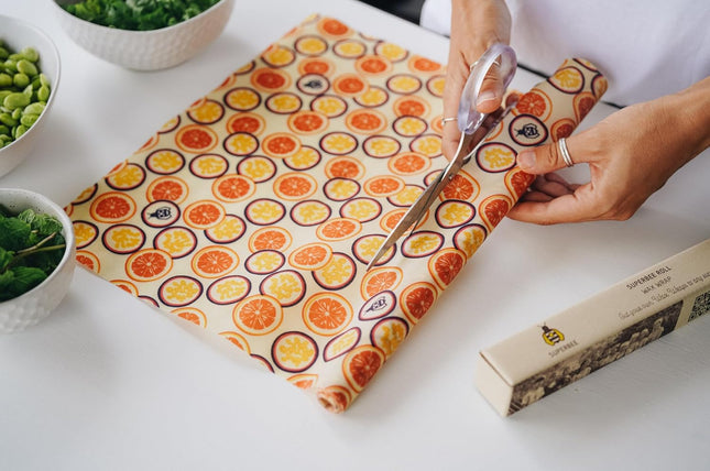 SUPERBEE Beeswax Wrap XL - Reusable Wrap for Food, Sandwiches, Cheese & Veggies 