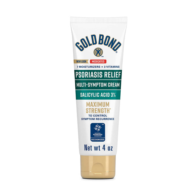 Gold Bond Multi-Symptom Psoriasis Relief Cream, 4 Oz., for Itchy, Irritated & Sc