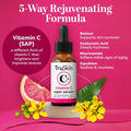 TruSkin Vitamin C Super Serum for Face - Five Skin Benefits in One Serum with Vitamin C, Retinol, Niacinamide, Hyaluronic Acid & Squalane -