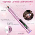 Cordless Nail Drill Electric File with UV Nail Lamp: Professional for Acrylic Gel Dip Powder Nails Portable Nail Drill Machine Kit for Manicure