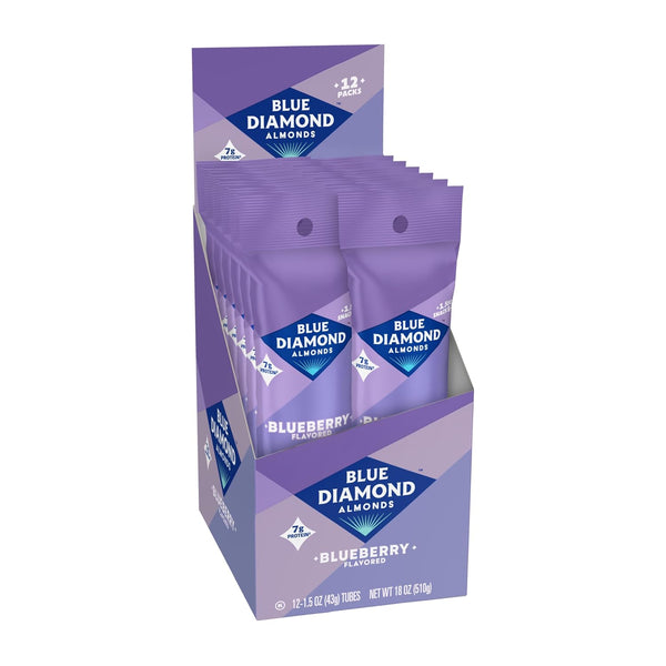 Blue Diamond Almonds, Oven Roasted Blueberry, 1.5 Ounce (Pack of 12) Blueberry 1.5 Ounce (Pack of 12)