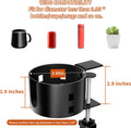 OOKUU Anti-Spill Large Desk Cup Holder Clamp, Metal Table Cup Holder(Black) Black 3.95 inch 1
