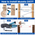 Muzata 40Pack Black Cable Railing Swage Lag Screws for Wood Post CK17 | 20 Pairs 1/8" Wood Cable Railing Hardware Kit for Deck and Stairs, Left &