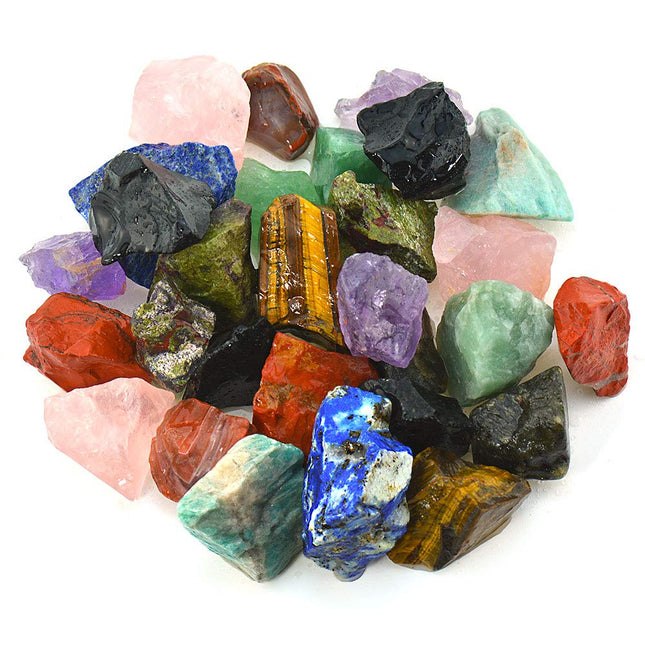 1 lb Bulk Rough Madagascar Stones Mix Large 1" Natural Raw Stones for Tumbling, Cabbing, Fountain Rocks, Decoration,Polishing, Wire Wrapping,
