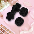 WSYUB Makeup Headbands,Black Spa Headband Wristbands for Washing Face