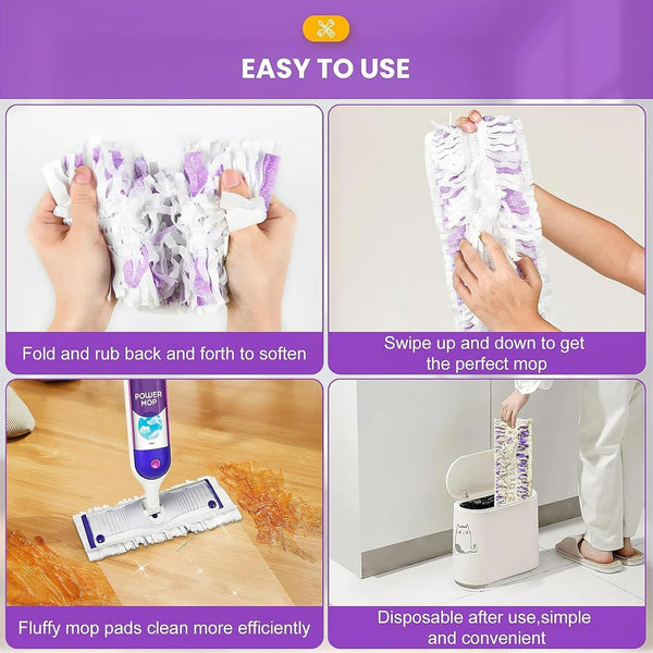 15 Count Pad Refills for Swiffer Power Mop Refill, Absorbent Floor Cleaning Pads for Hardwood, Tile, Laminate Floors 15 PowerMop Pads