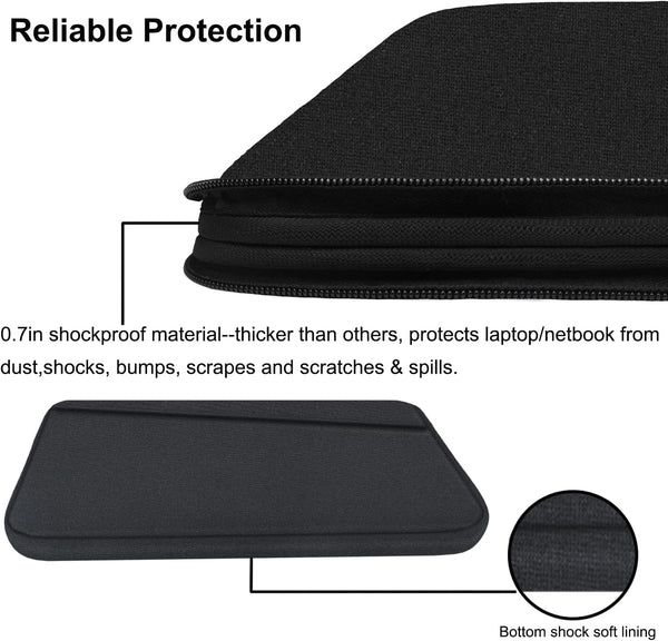 Laptop Sleeve 15.6 inch, Durable Computer Carrying Bag Protective Case Briefcase Handbag with Front Pocket, Slim Laptop Cover for 15-16 Inch HP,
