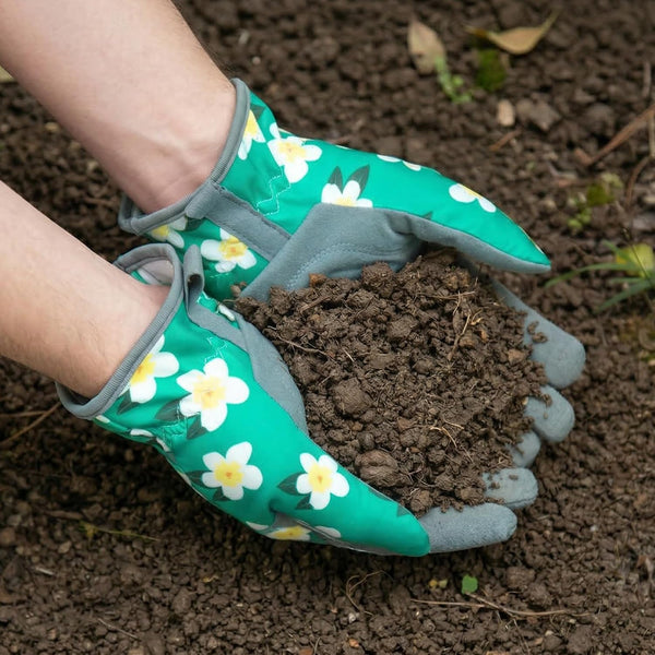 Baidast Gardening Gloves for Women, Breathable Leather Garden Gloves with Grip, Thorn Proof Work Gloves Women(medium)-green+yellow Medium (Pack of 1)