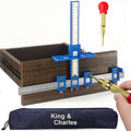 King&Charles Cabinet Hardware Jig & Automatic Center Punch Set. | Avoid Jitter Caused by Direct Drilling. Cabinet Handle Jig, Use for Handles and
