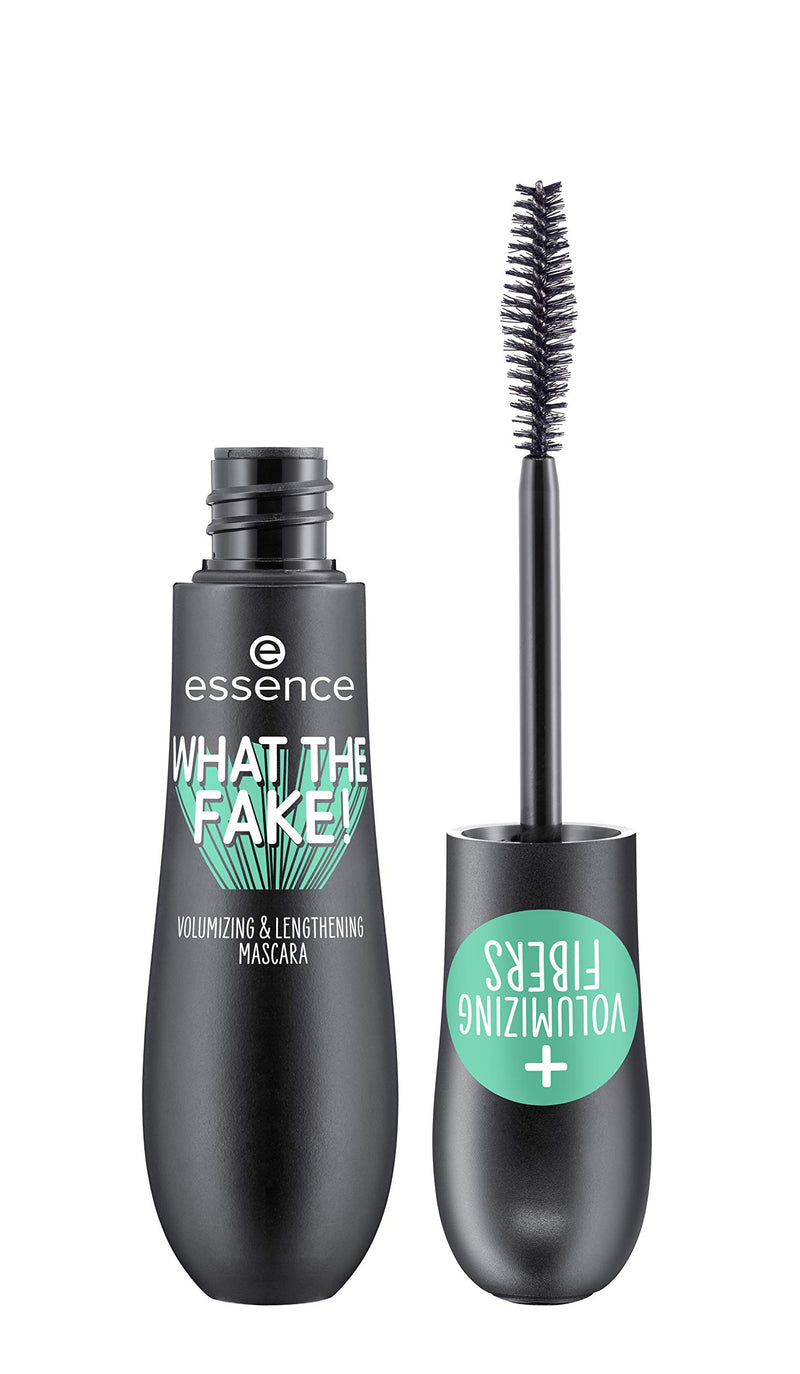 Essence | What the Fake! Volumizing & Lengthening Fiber Mascara | Paraben Free | Cruelty Free (Pack of 1)