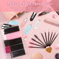 Disposable Applicators Kit with Makeup Puff, Mixing Palette, Artist Supplies, Accessories, Mascara Wands, Lip Brushes, Hair Clips, Powder Puffs