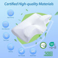 HOMCA Memory Foam Cervical Pillow, 2 in 1 Ergonomic Contour Orthopedic Pillow for Neck Pain, Contoured Support Pillows for Side Back Stomach Sleepers