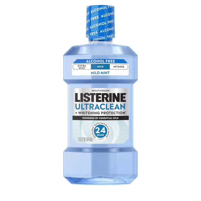 Listerine Ultraclean Alcohol Free Tartar Control Mouthwash, Oral Rinse to Help F