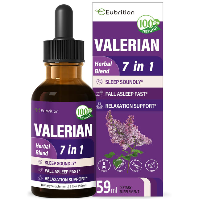 Valerian Root Sleep Support Drops, Passion Flower, Chamomile, Lavender, Soursop 