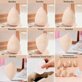 Real Perfection Makeup Sponge Set Blender Sponges, Latex-Free Beauty Makeup Sponges 7 Pcs with 1 Travel Container Case for Blending Foundation