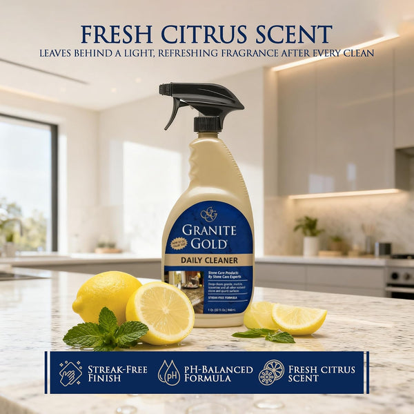 Granite Gold Daily Cleaner for Granite, Marble & Other Natural Stone & Quartz Surfaces, 32 Ounces 32 Fl Oz (Pack of 1)