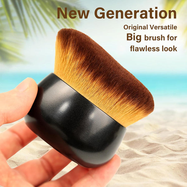 Extra Large Body Makeup Brush for Self Tanner, Leg Makeup &Bronzer Blend,75 Mm Wide-Headed Kabuki Brush Provides More Even& Pretty Application,