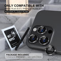 Choiche Compatible for iPhone 16 Pro/iPhone 16 Pro Max Camera Lens Protector, 9H Tempered Glass Camera Cover Screen Protector Metal Ring