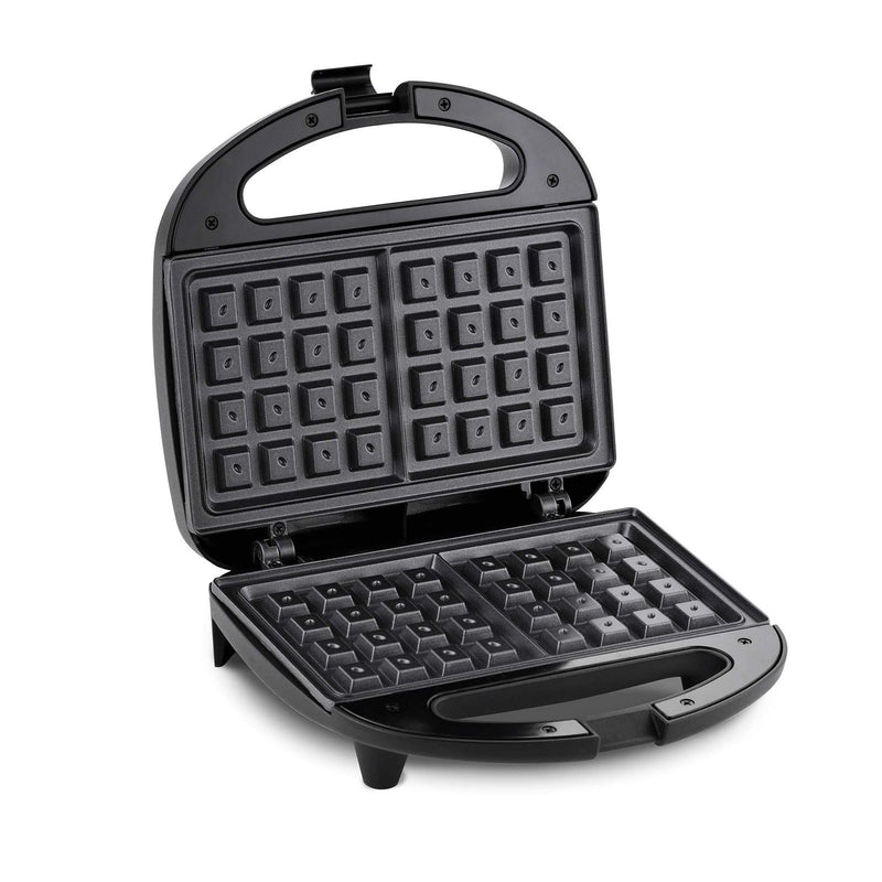 Elite Gourmet Maxi-Matic Electric Nonstick Belgian Waffle Iron Snack Maker Machine, Breakfast, Sandwiches, Compact & Portable, 2 Slice, Black