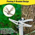 Climbing Sticks, 17” Lightweight Aluminium Hunting Climbing Sticks w/Silent Design, Tree Stand Sticks w/Pivoting V-Brackets & 20” Rope Aiders,