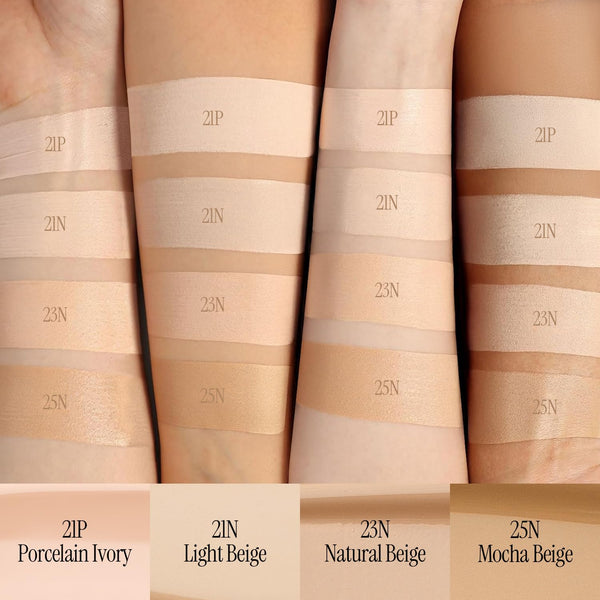 Natural Cover Glow Cushion Foundation | Satin Radiant Finish | Korean Foundation Makeup | Long-Lasting Natural Coverage | for All Skin Types 0.42