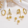 5 Pairs Tiny Huggie Hoop Earrings for Women, Lightweight Mini CZ/Cubic Zirconia Hoops Set for Women's Cartilage Helix Lobe Ear Piercings Small