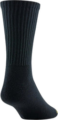 GOLDTOE Men's Cotton Blend Athletic Crew Socks, 6-pairs Large Black