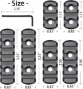 Polymer Picatinny Accessory Rail Single Picatinny Rail, 3 3 5 5 7 7 Slots, with 13 T-Nuts & 13 Screws & 2 Allen Wrench Black